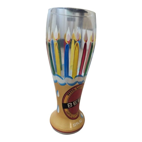 LOLITA Birthday Pilsner Style 22 oz GLASS Hand painted - Picture 2 of 16